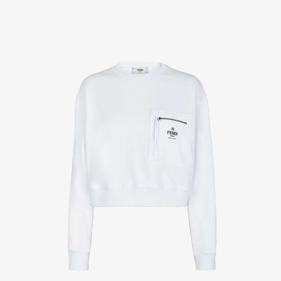 Women Fendi Activewear | Sweatshirt White