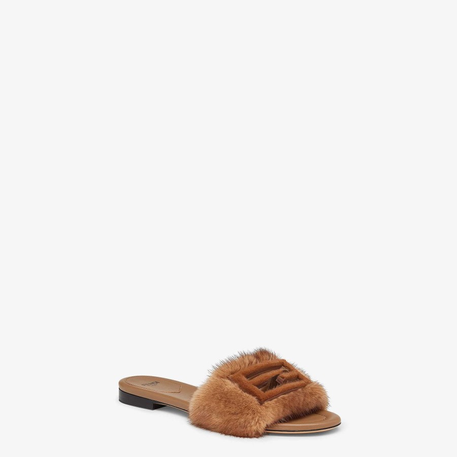 Women Fendi Sandals & Slides | Baguette Brown