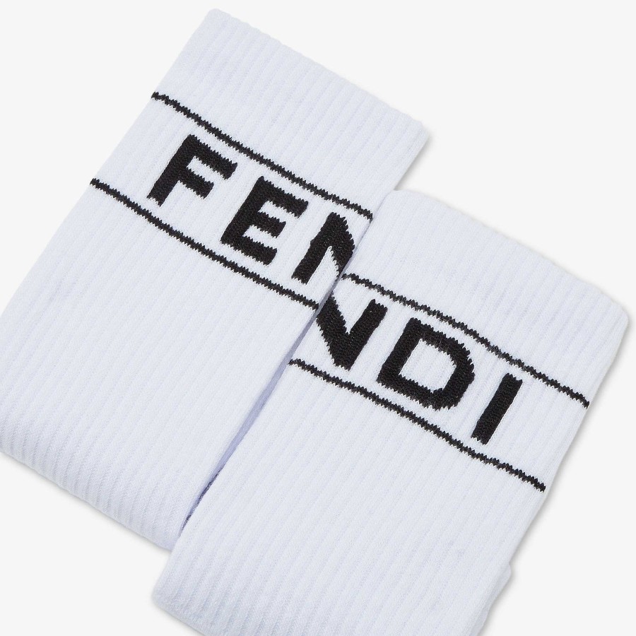 Men Fendi Socks | Socks White