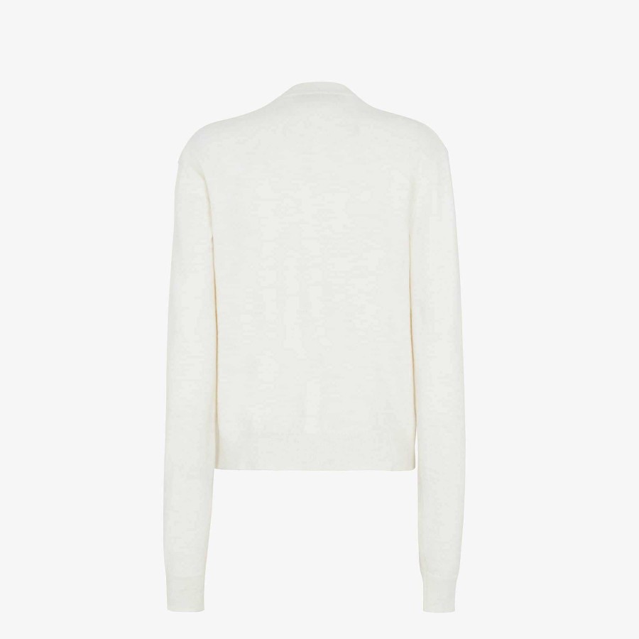 Women Fendi Knitwear | Cardigan White