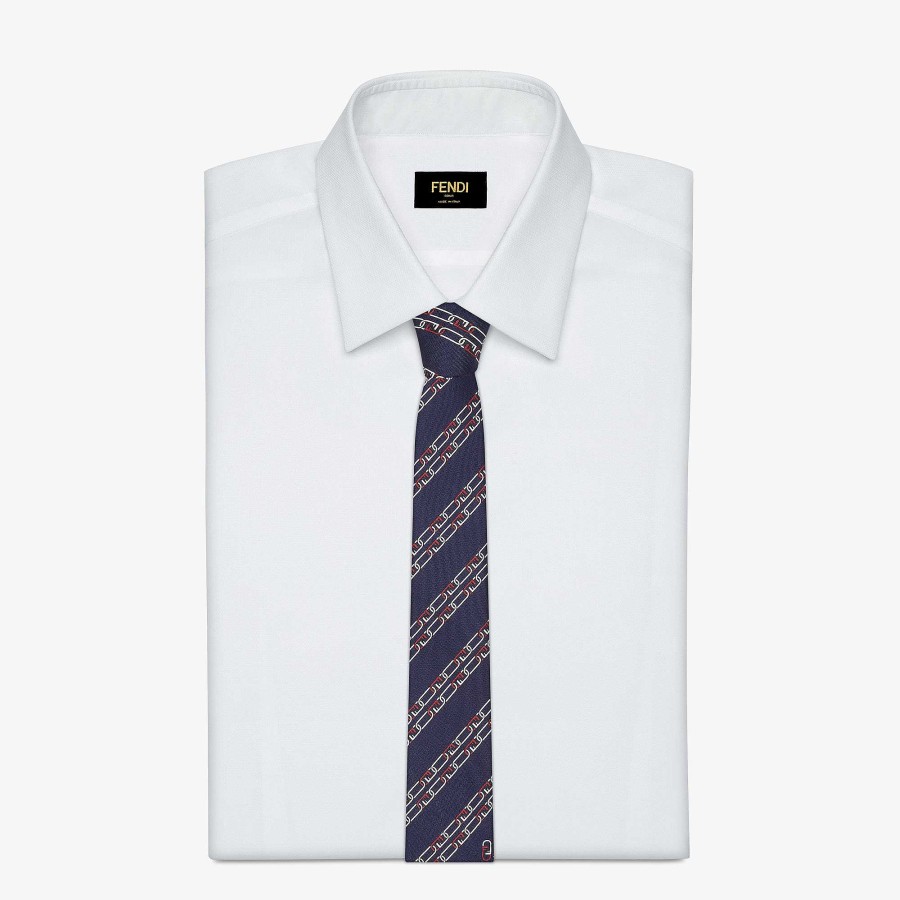 Men Fendi Ties | Tie Blue