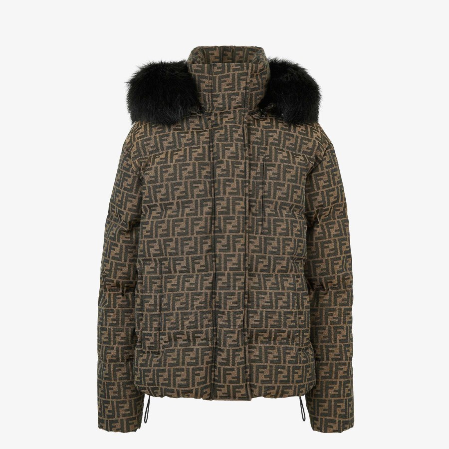 Women Fendi Skiwear | Ski Jacket Brown