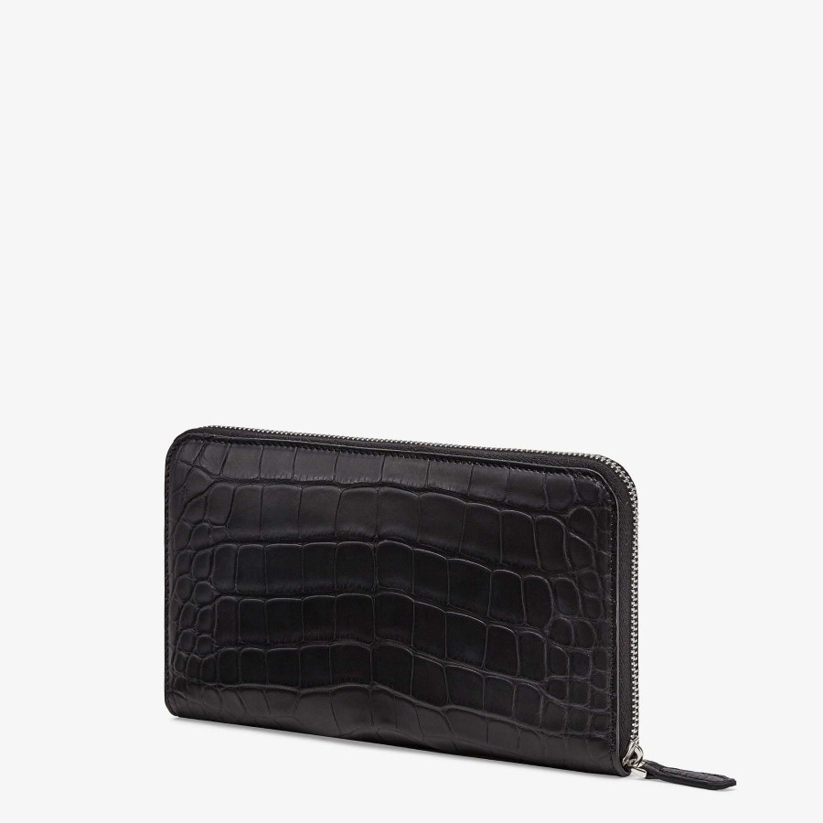 Men Fendi Wallets | Continental Black