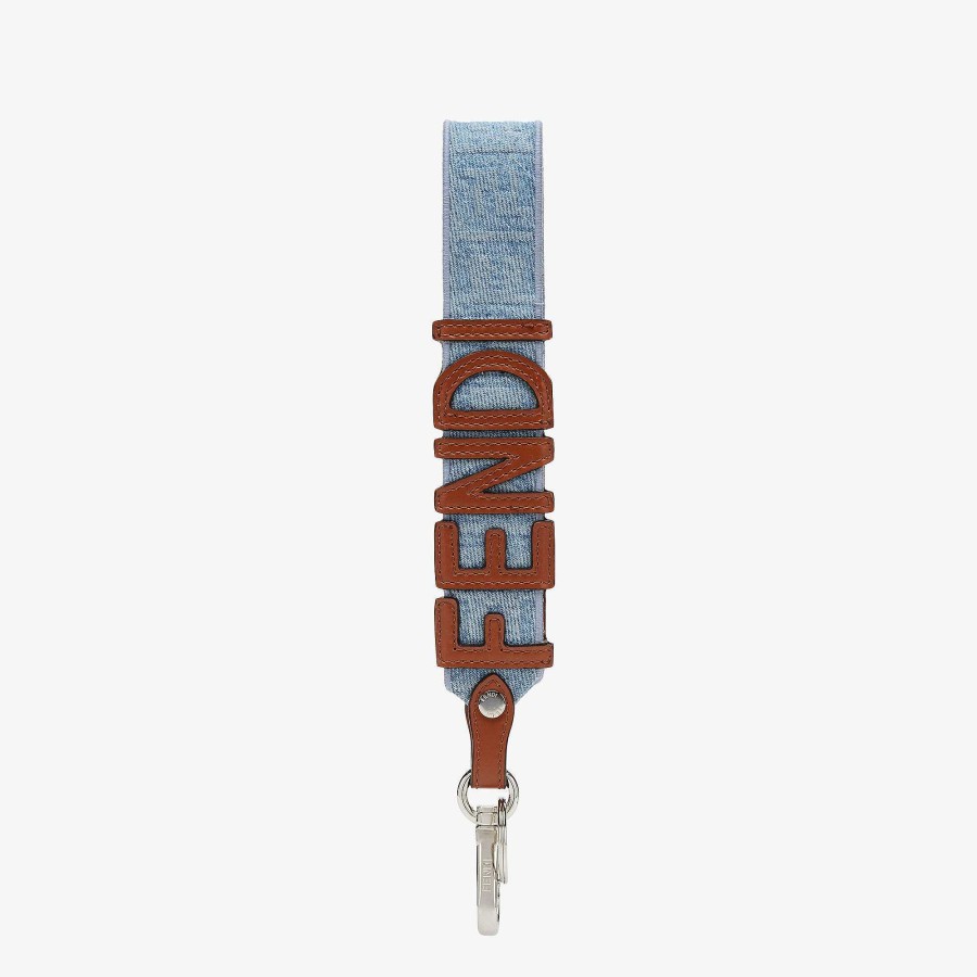 Women Fendi Tech And Lifestyle Accessories | Fendi Key Case Light Blue