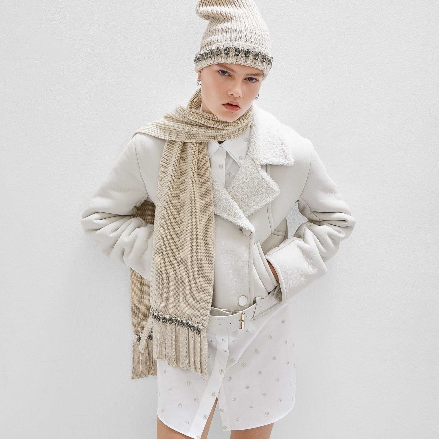 Women Fendi Scarves & Ponchos | Fendi Scarf Beige