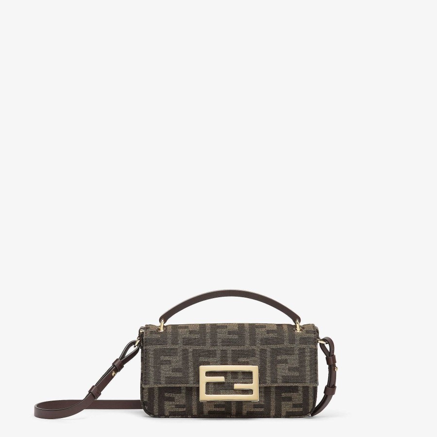 Women Fendi Mini Bags | Baguette Phone Pouch Brown