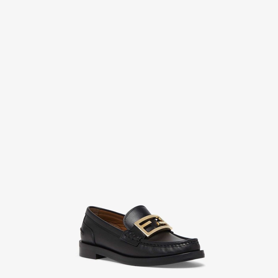 Women Fendi Mocassins & Loafers | Baguette Black