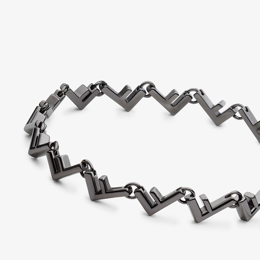 Men Fendi Bracelets | Fendi Five Bracelet Ruthenium