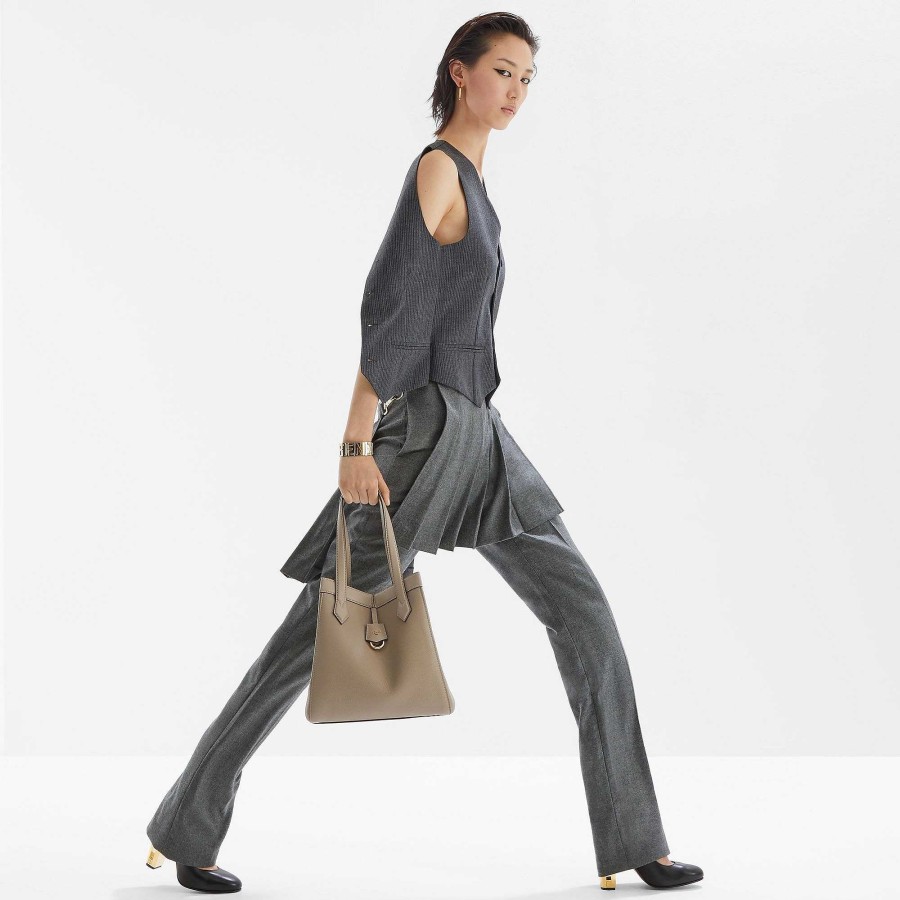 Women Fendi Bucket Bags | Fendi Origami Medium Gray