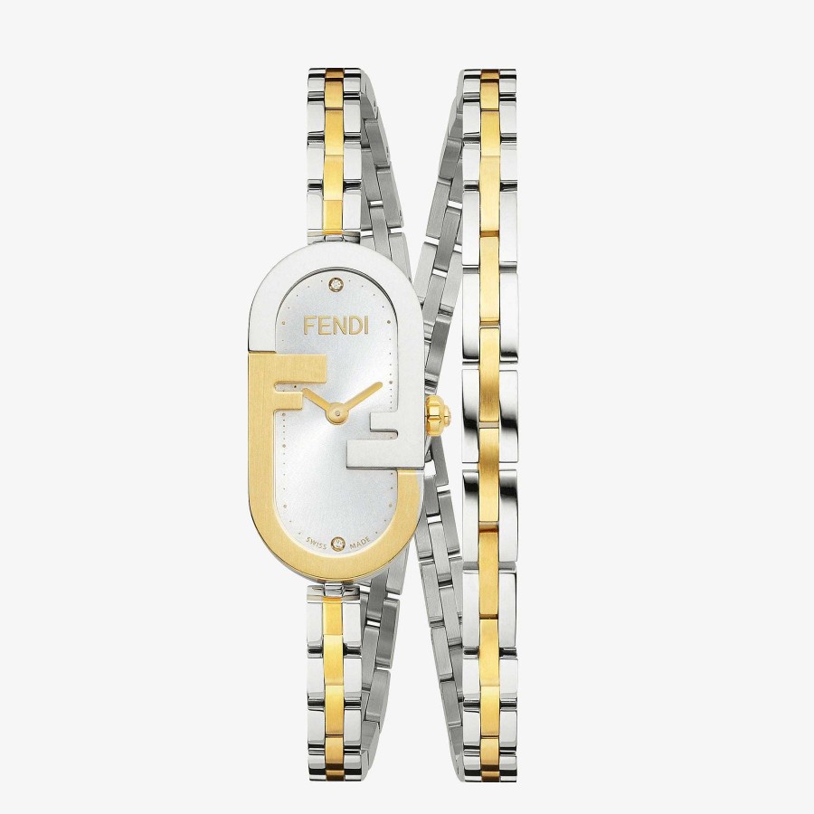 Women Fendi Bracelets | O'Lock Vertical Silver, Gold