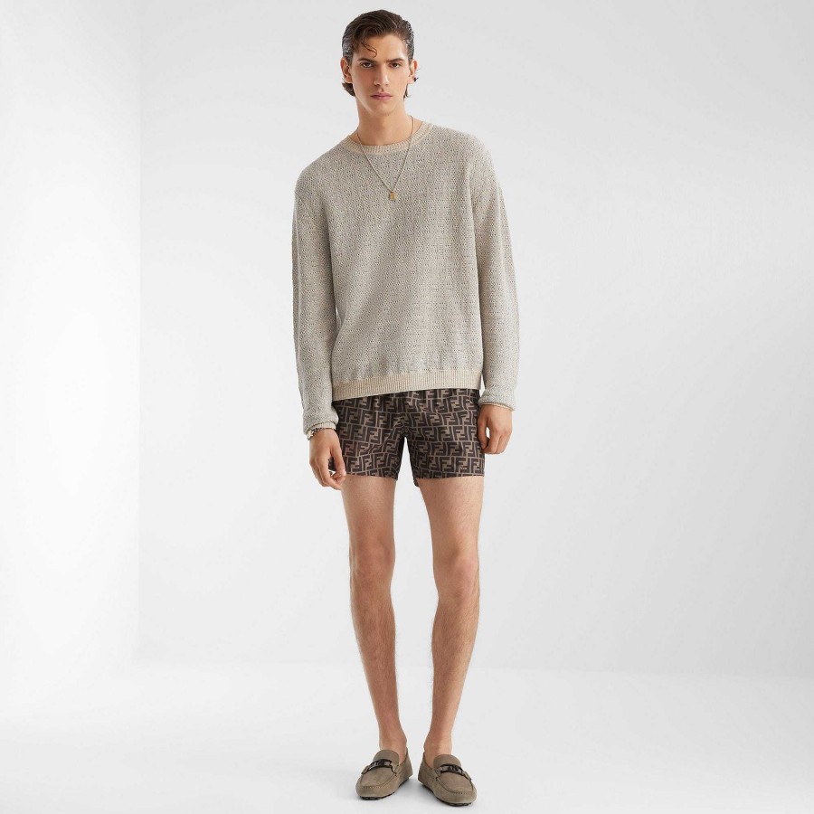 Men Fendi Swimwear | Swim Shorts Brown