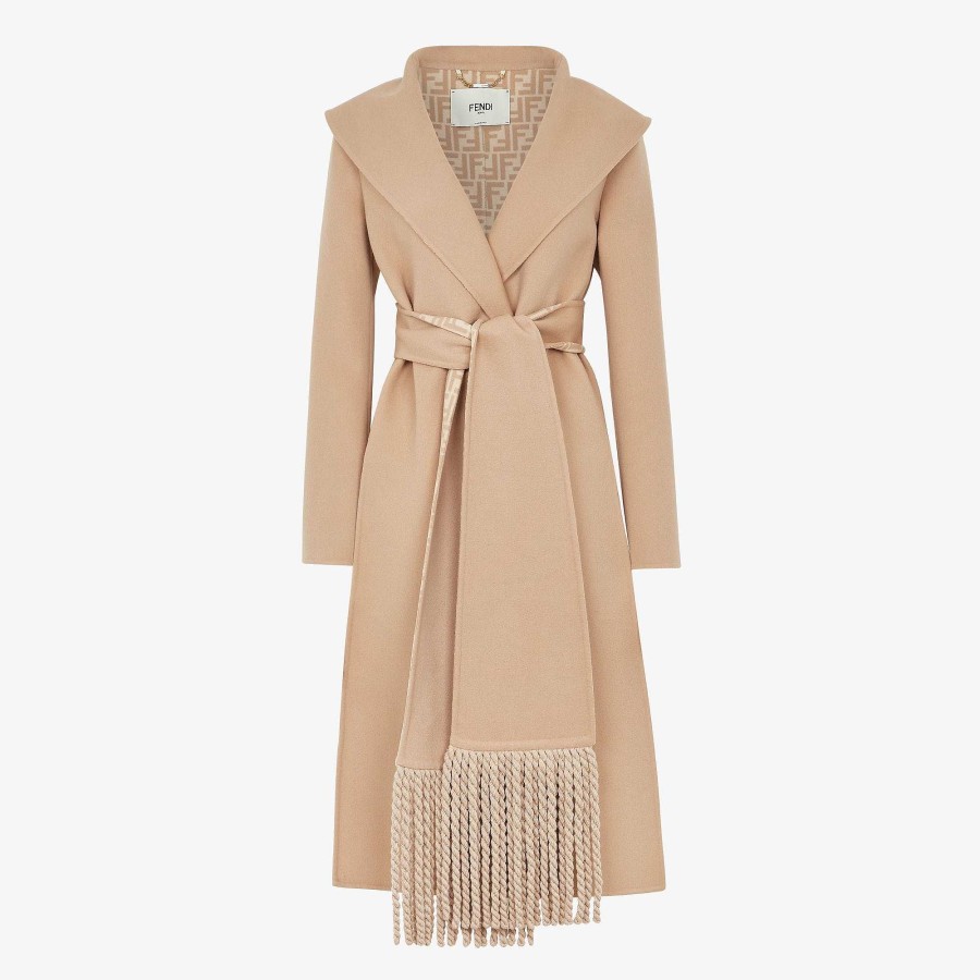 Women Fendi Outerwear | Coat Beige