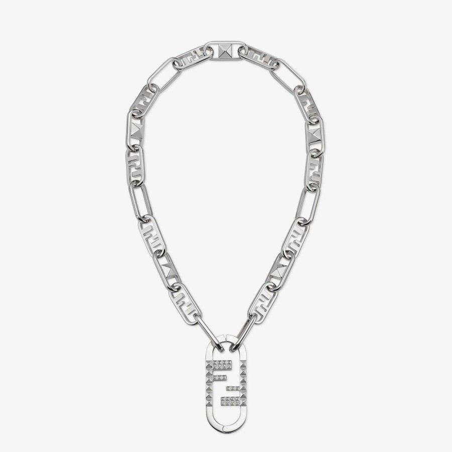 Women Fendi Bracelets | Fendi O'Lock Necklace Silver