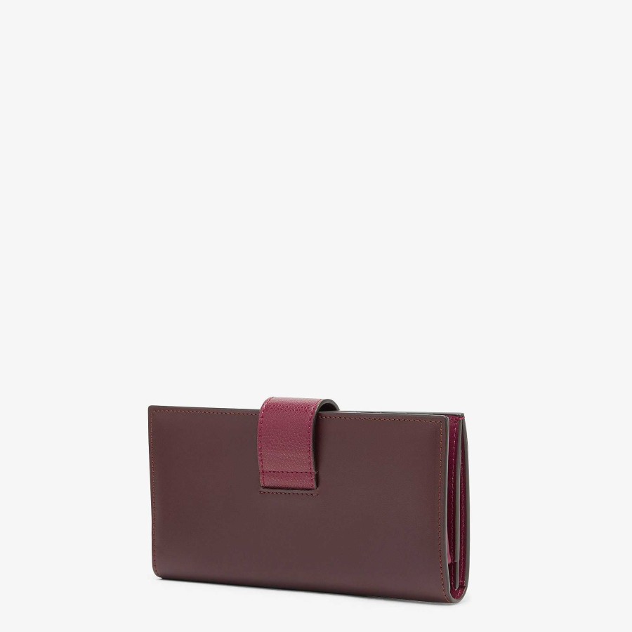 Women Fendi Wallets | Ff Diamonds Continental Bifold Wallet Red