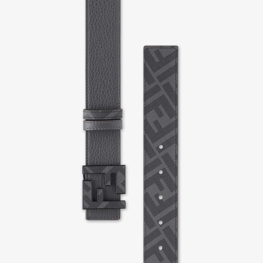 Men Fendi Belts | Ff Belt Gray