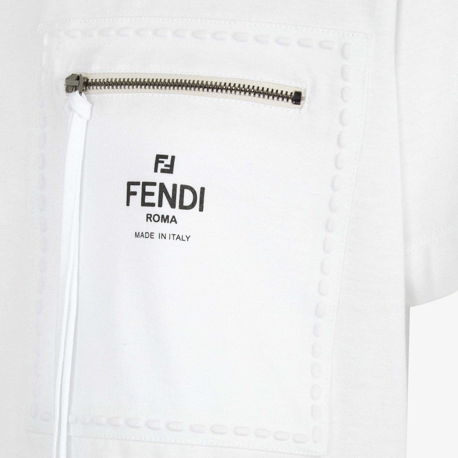 Women Fendi Activewear | T-Shirt White