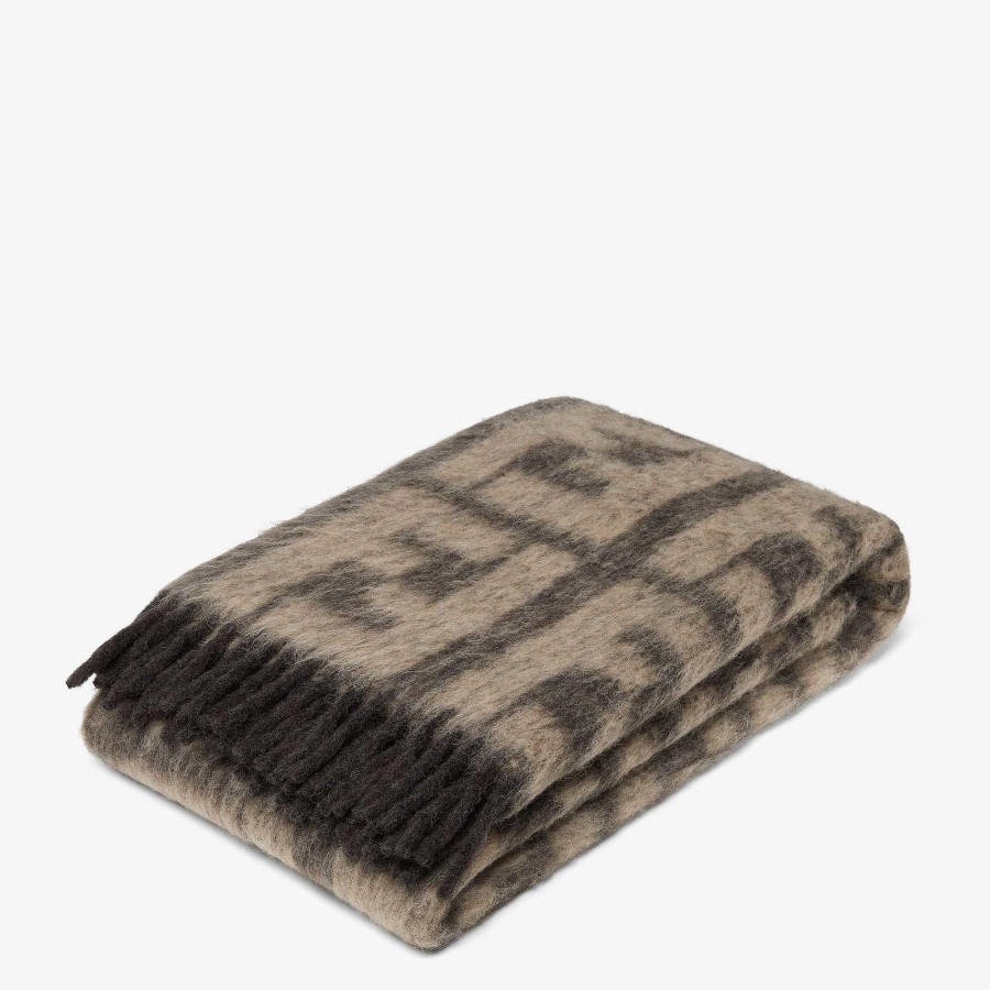 Men Fendi Scarves | Throw Blanket Beige