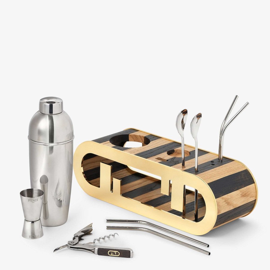 Home Decor & Lifestyle Fendi | Fendi O'Lock Bar Set Gold