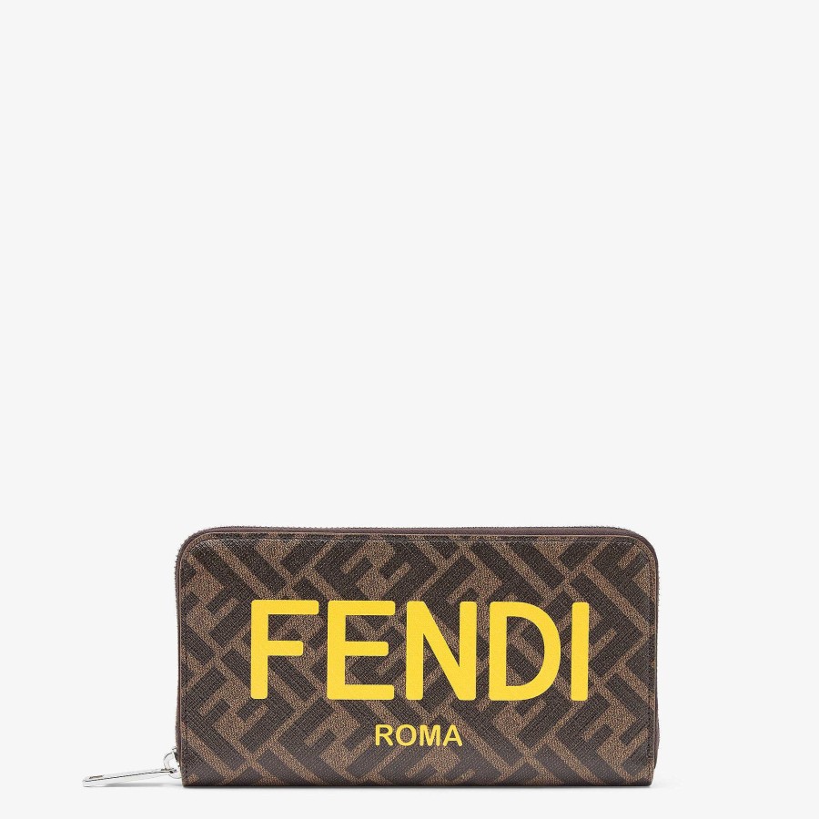 Men Fendi Wallets | Continental Brown