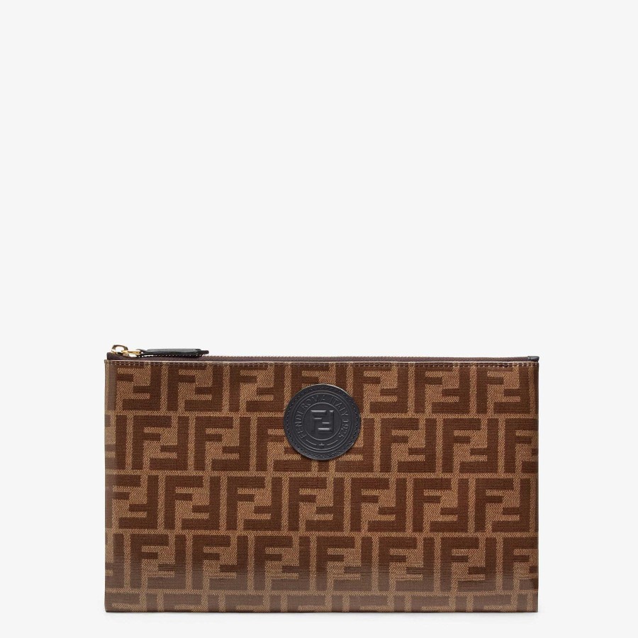 Women Fendi Pouches | Flat Pouch Brown