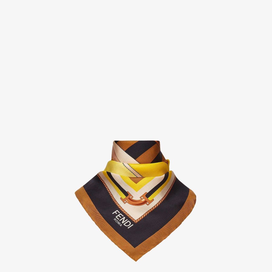 Women Fendi Silk Scarves | Baguette Foulard