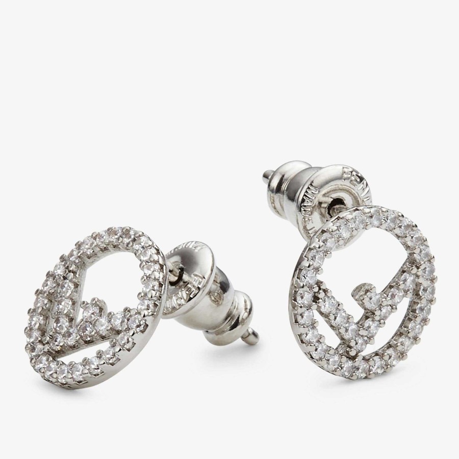 Women Fendi Earring & Brooches | F Is Fendi Earrings Silver