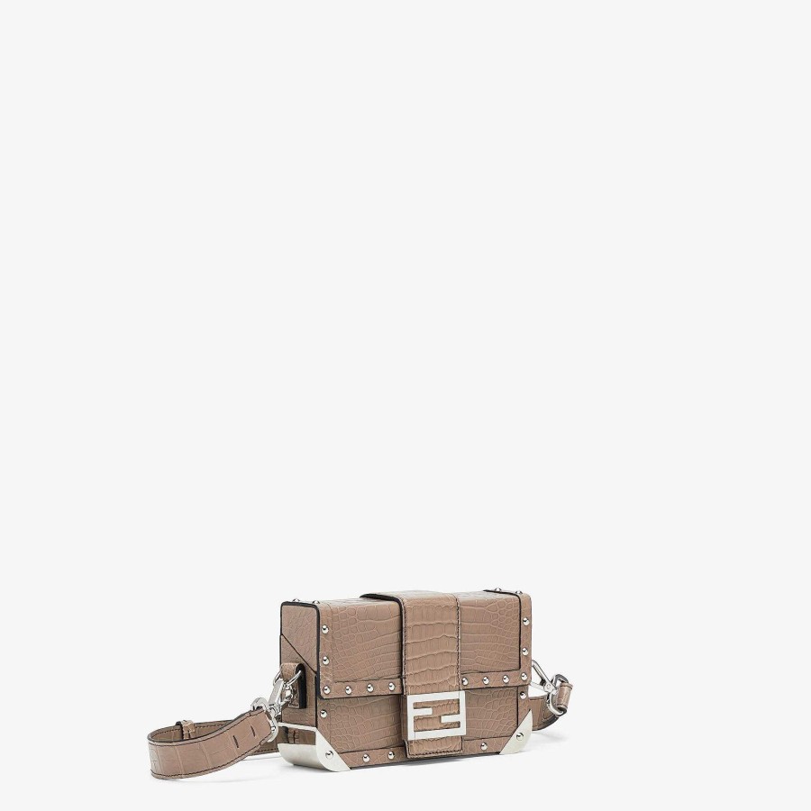 Men Fendi Belt Bags | Baguette Trunk Mini Beige