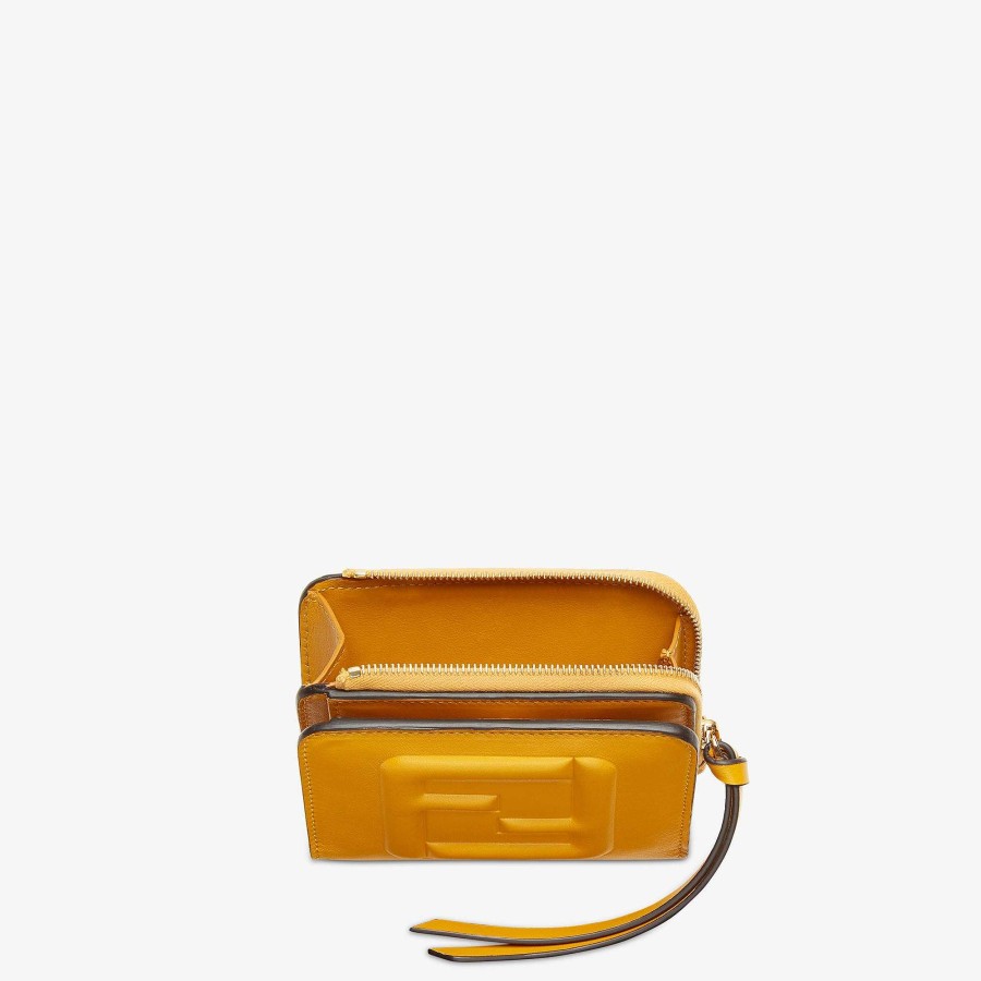 Women Fendi Wallets | Ff Cube Wallet Yellow