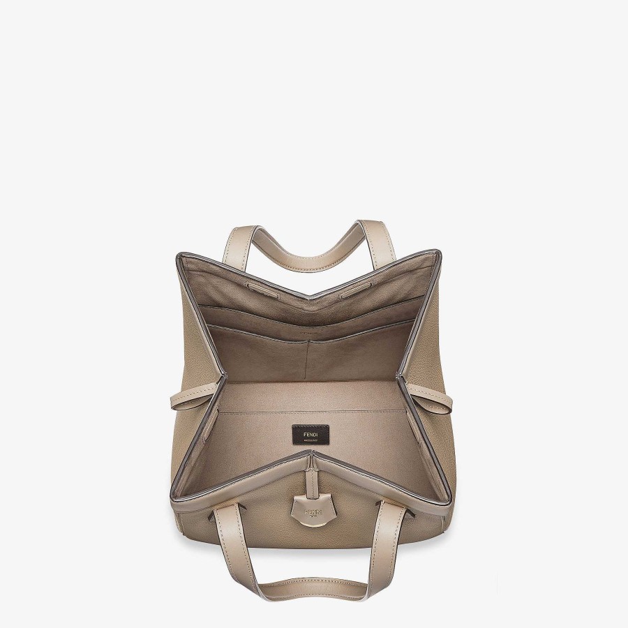 Women Fendi Bucket Bags | Fendi Origami Medium Gray