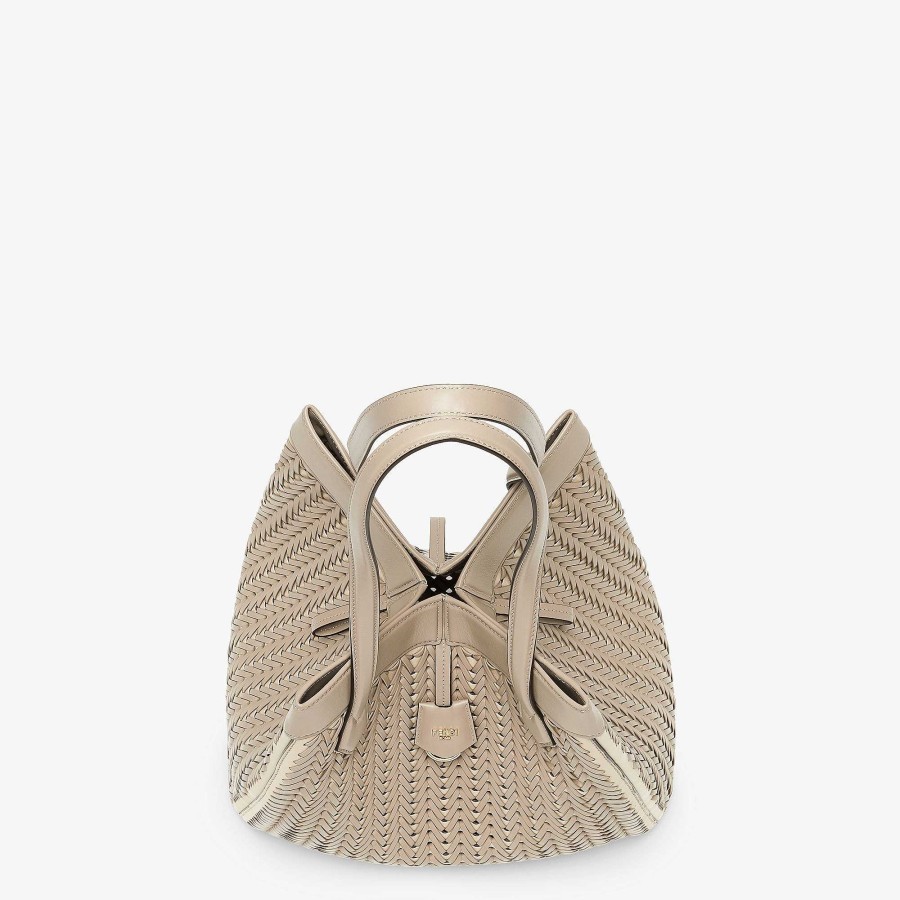 Women Fendi Bucket Bags | Fendi Origami Large Gray