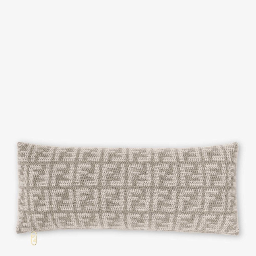 Home Decor & Lifestyle Fendi | Ff Rectangular Cushion Dove Gray