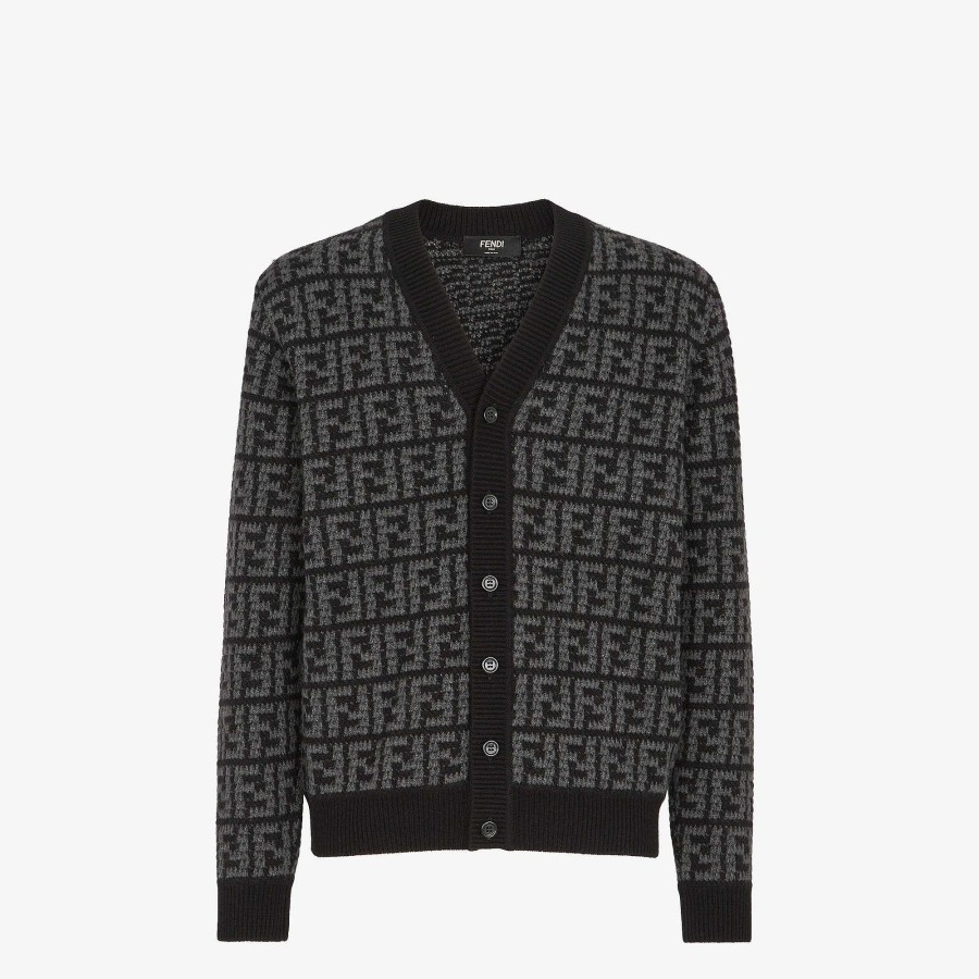 Men Fendi Knitwear | Cardigan Black