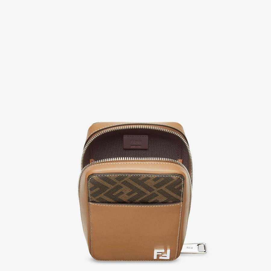 Valentine'S Day Gifts Fendi | Ff Squared Phone Case Brown