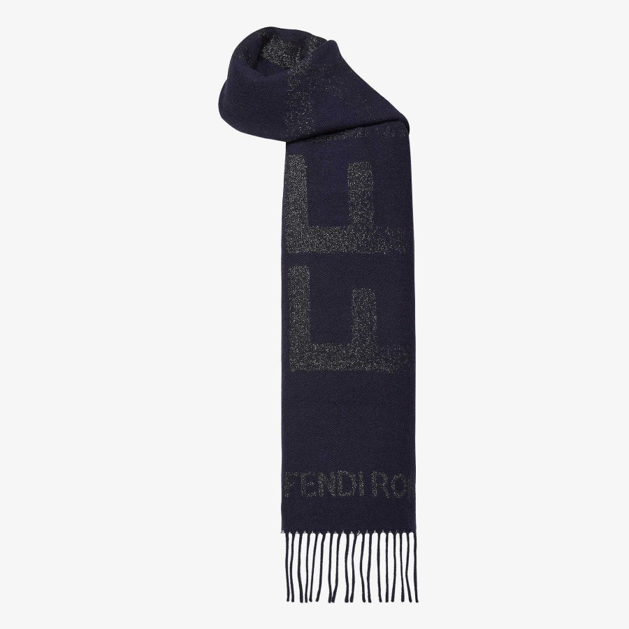 Women Fendi Scarves & Ponchos | Fendi Scarf Blue