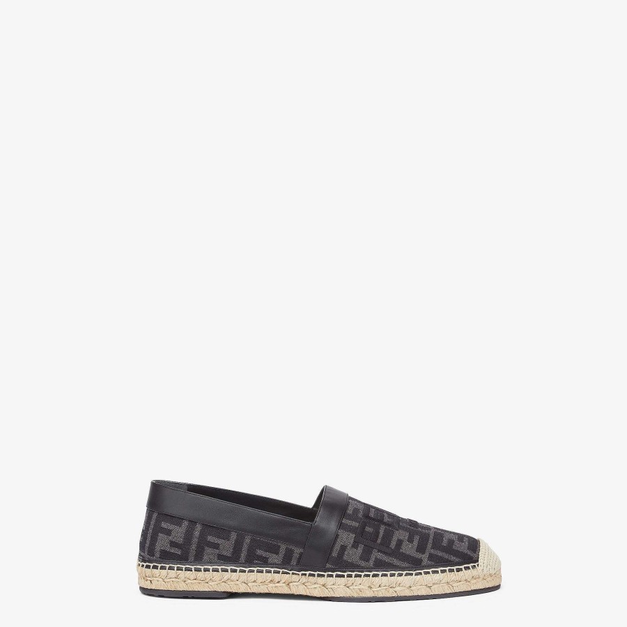 Men Fendi Slides & Sandals | Espadrilles Black