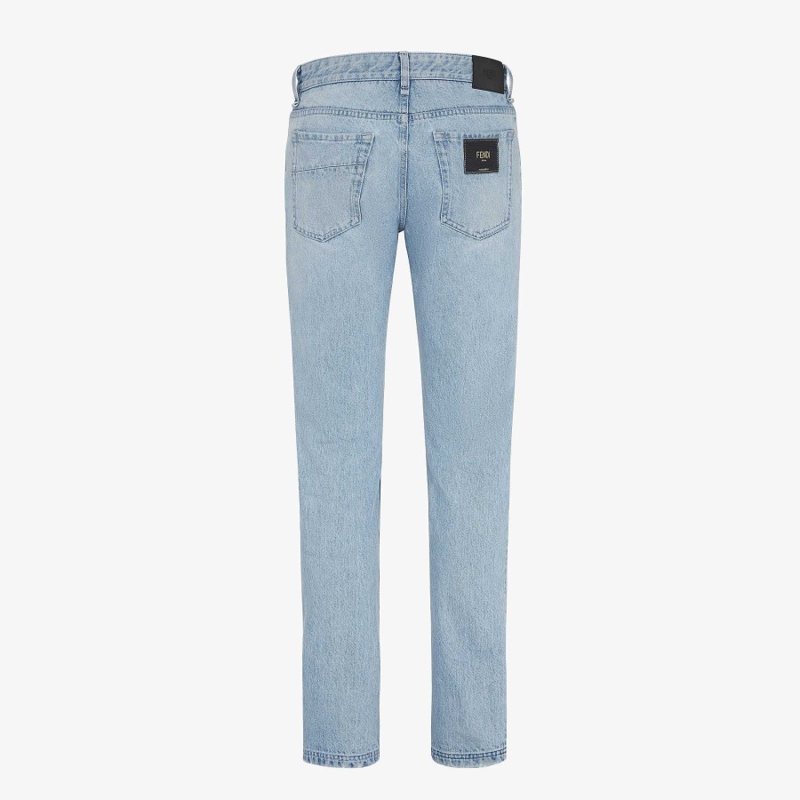 Men Fendi Pants & Shorts | Denim Blue