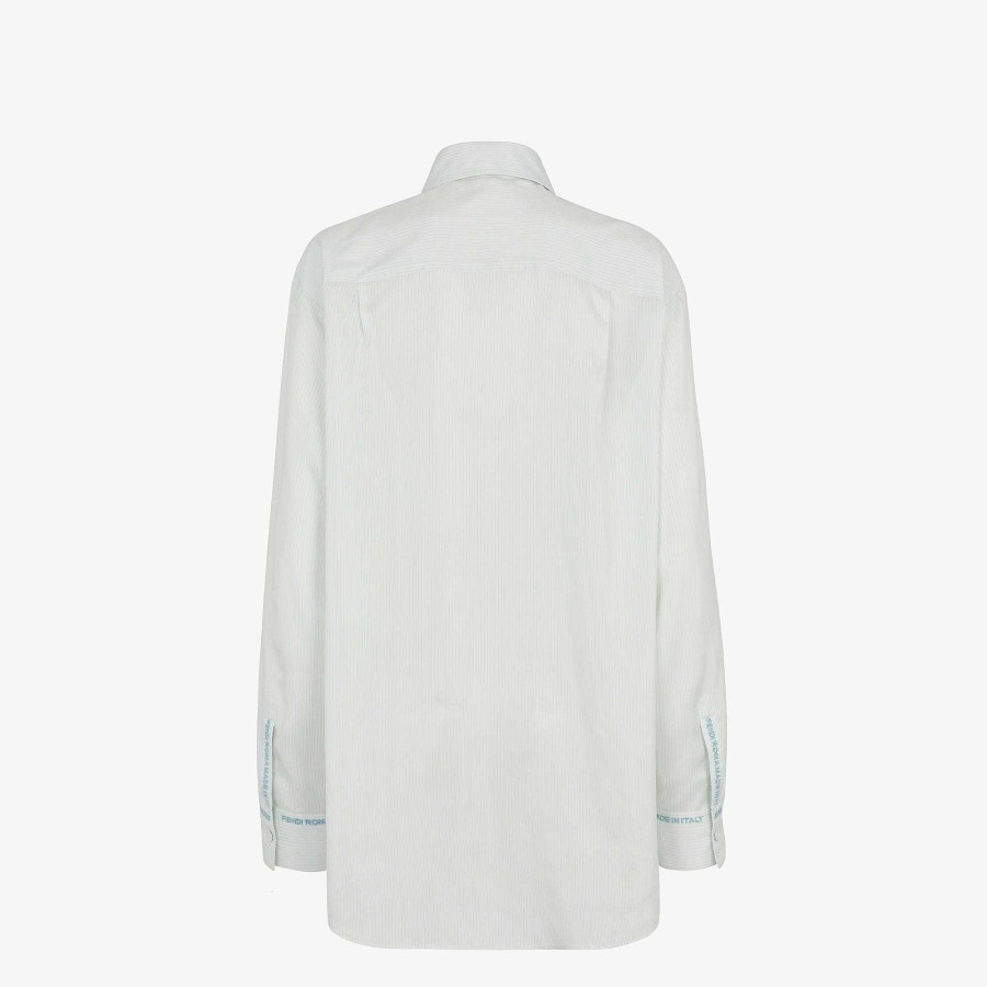 Women Fendi Tops & Shirts | Shirt Light Blue