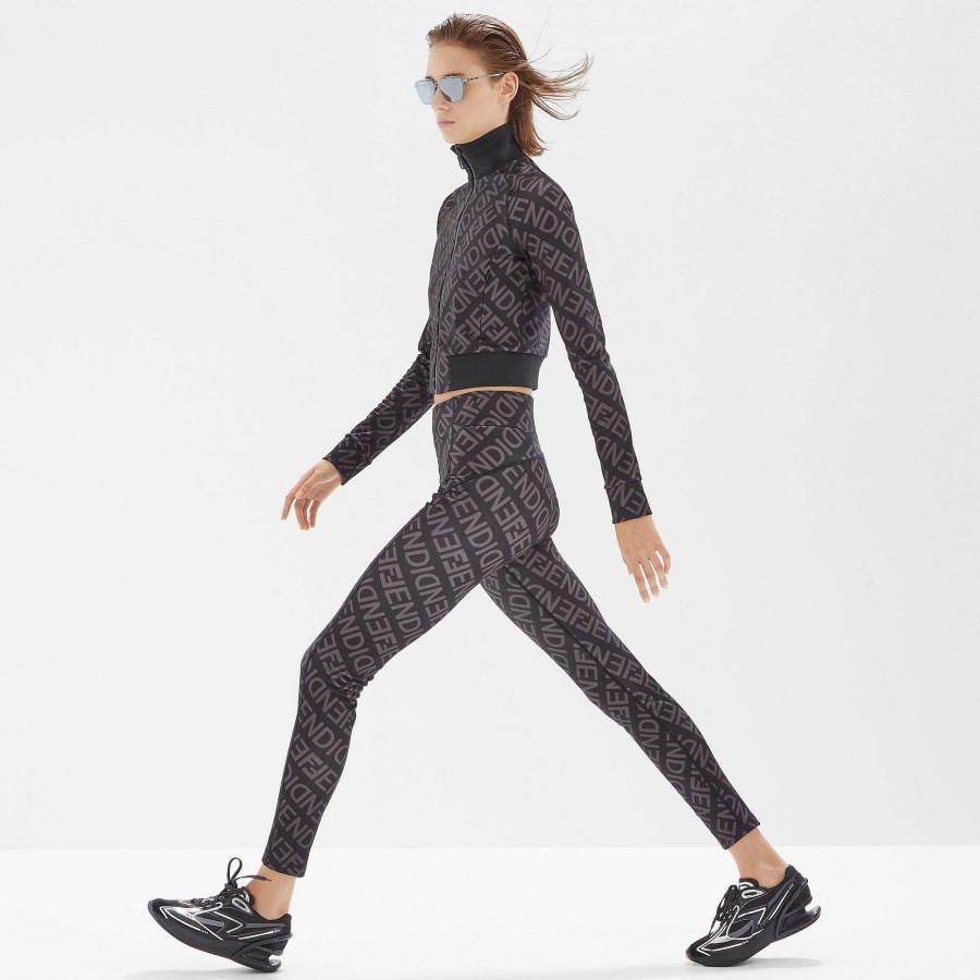 Women Fendi Skiwear | Leggings Black