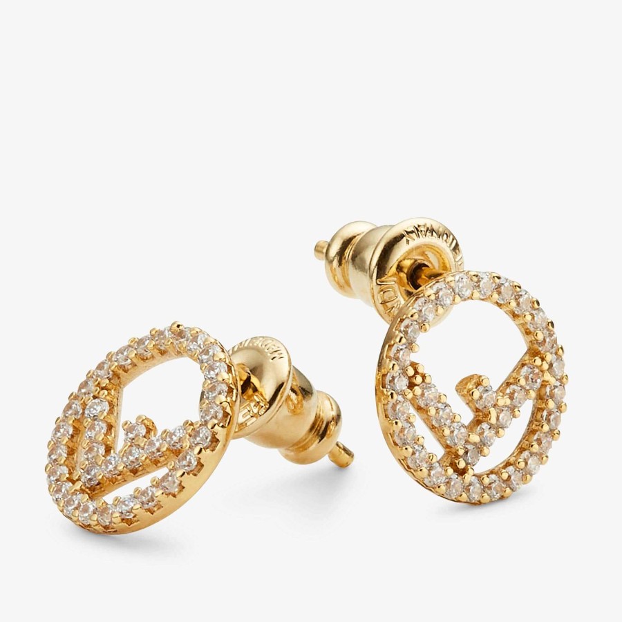 Women Fendi Earring & Brooches | F Is Fendi Earrings Gold