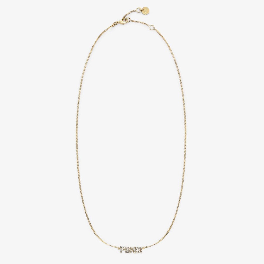 Women Fendi Necklaces | Signature Necklace Gold