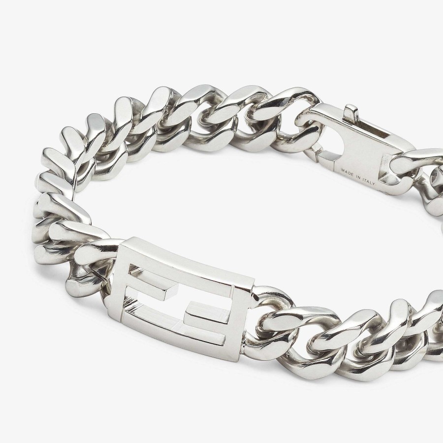 Men Fendi Bracelets | Baguette Bracelet Silver