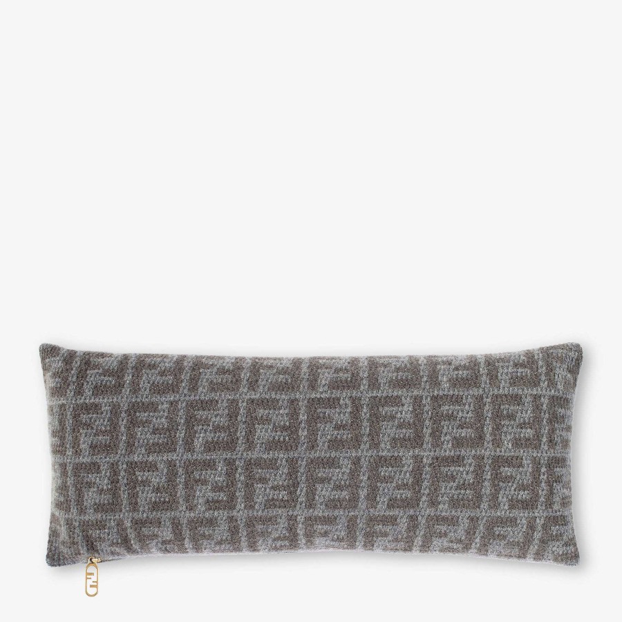 Home Decor & Lifestyle Fendi | Ff Rectangular Cushion Gray