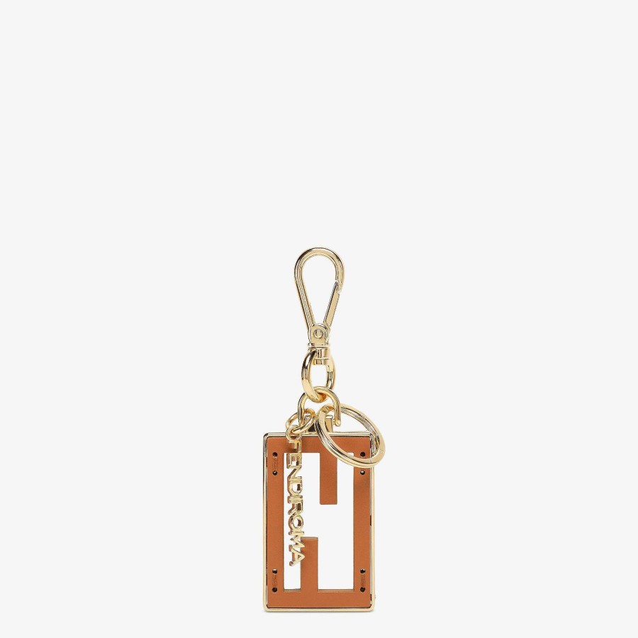 Women Fendi Tech And Lifestyle Accessories | Baguette Key Case Brown