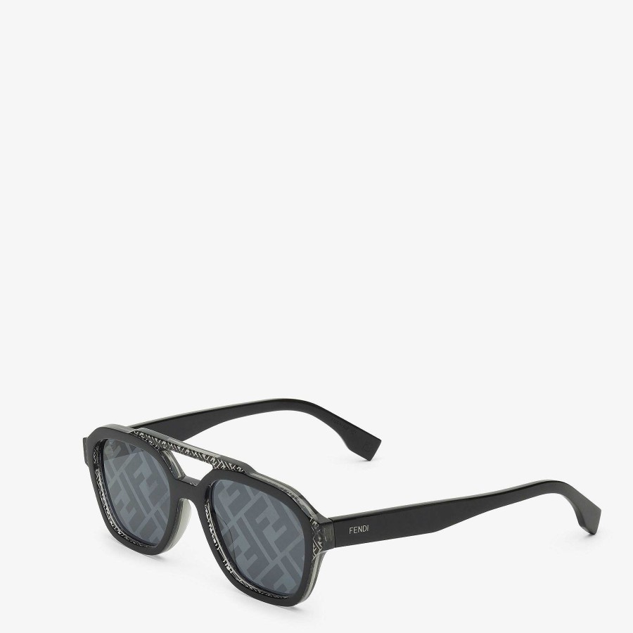 Men Fendi Sunglasses | Fendi Bilayer Black