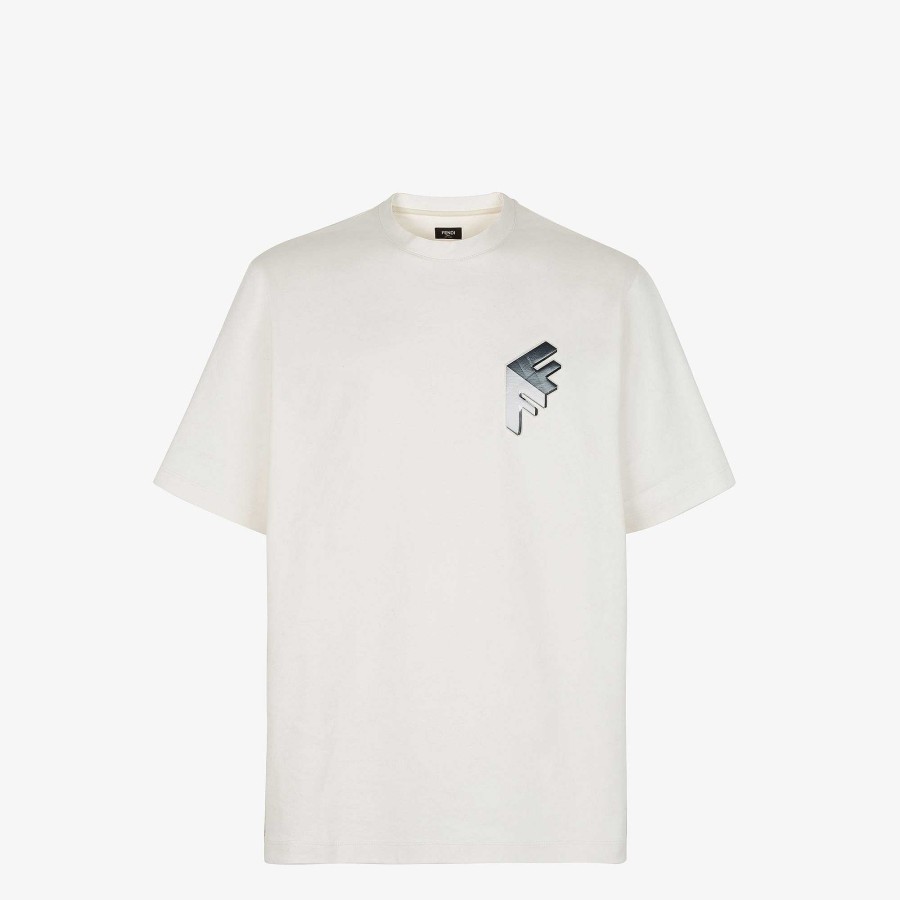 Men Fendi T-Shirts & Polos | T-Shirt White