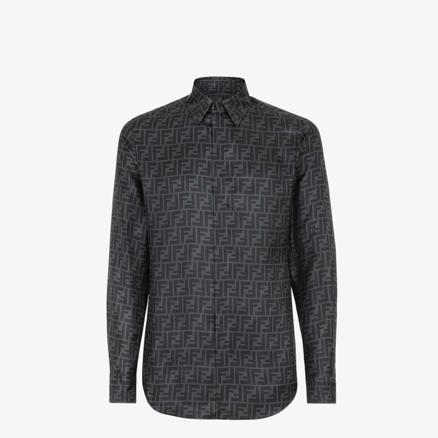 Men Fendi Shirts | Shirt Gray