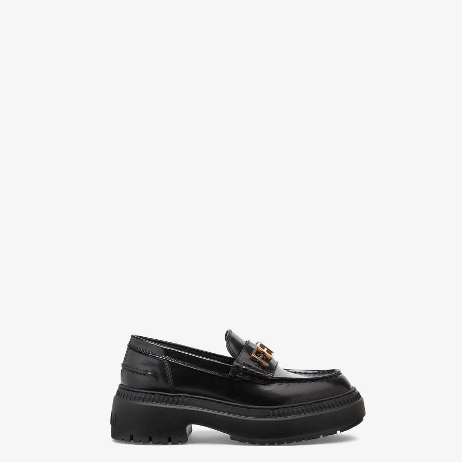 Women Fendi Mocassins & Loafers | Fendigraphy Black