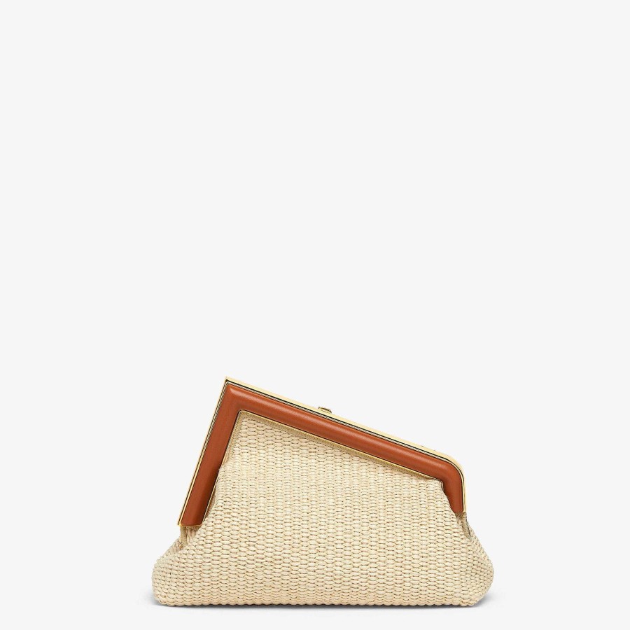 Women Fendi Clutches & Pouches | Fendi First Small Beige