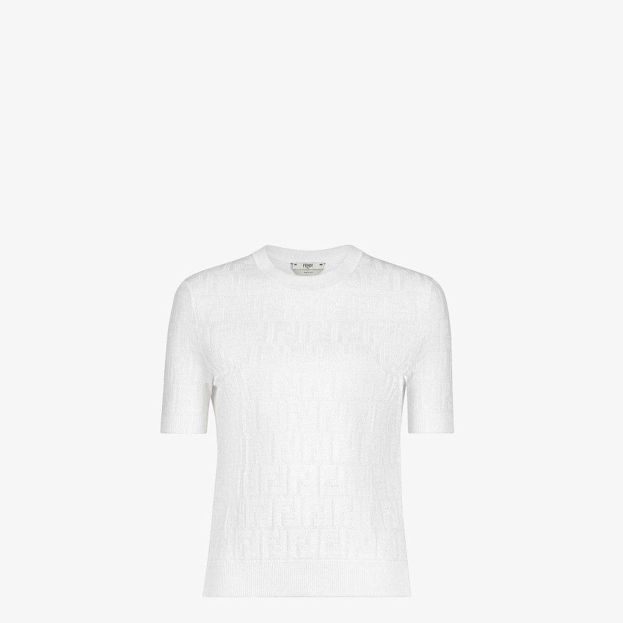 Women Fendi T-Shirts & Sweatshirts | Sweater White