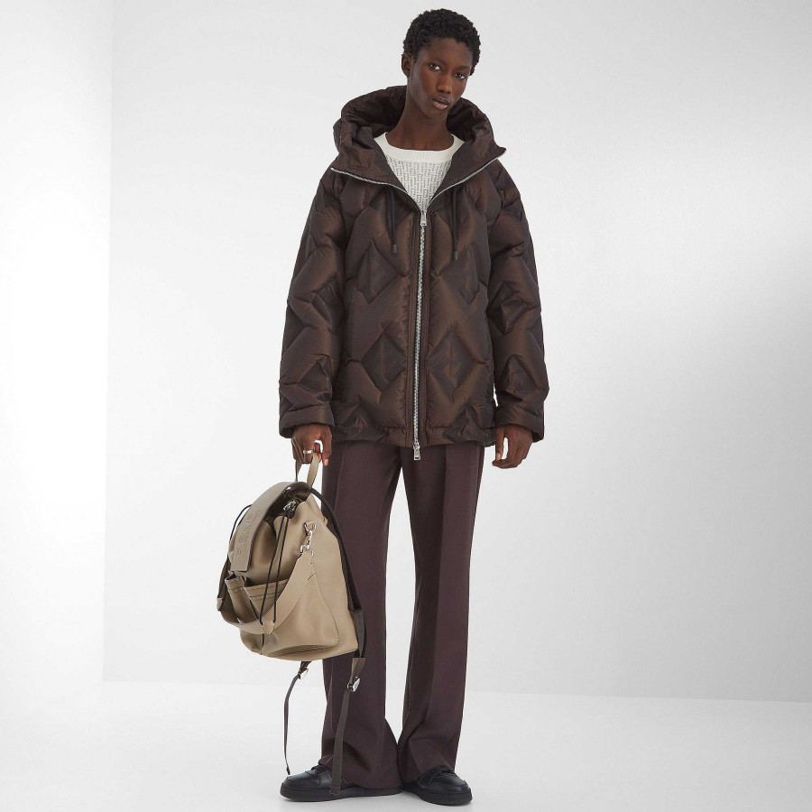 Men Fendi Activewear | Down Jacket Brown